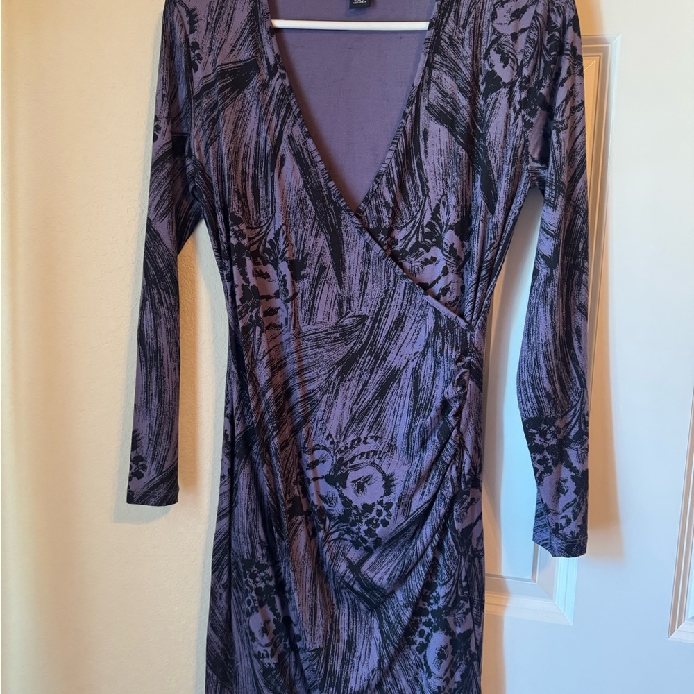 Banana Republic Purple Long Sleeve Dress